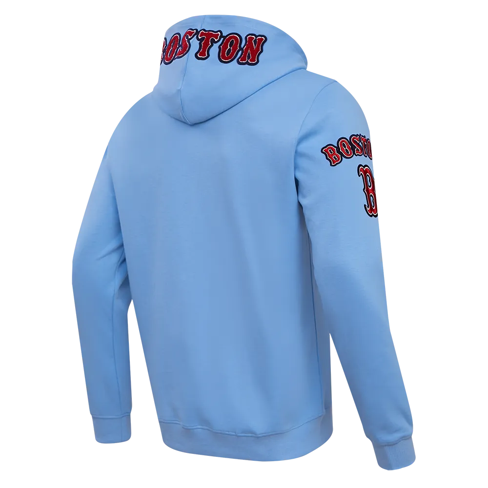 MLB BOSTON RED SOX CLASSIC CHENILLE MEN'S PO HOODIE (UNIVERSITY BLUE)