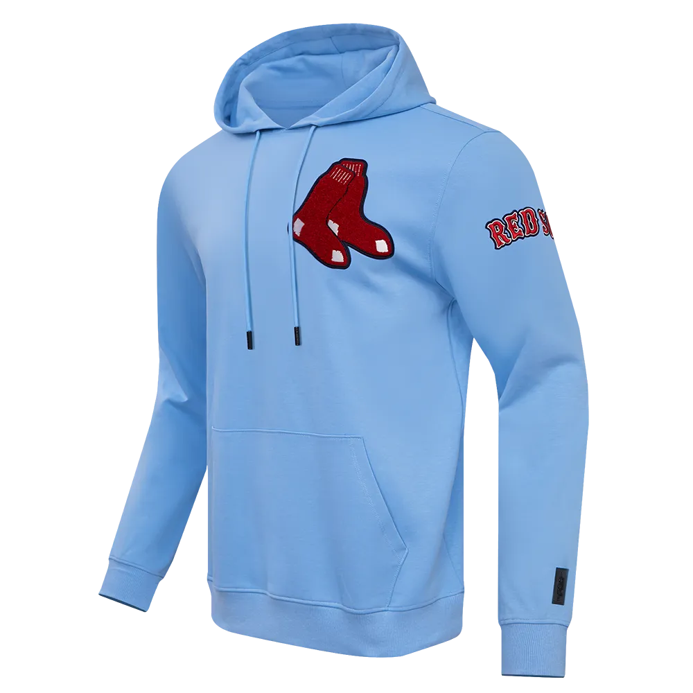 MLB BOSTON RED SOX CLASSIC CHENILLE MEN'S PO HOODIE (UNIVERSITY BLUE)