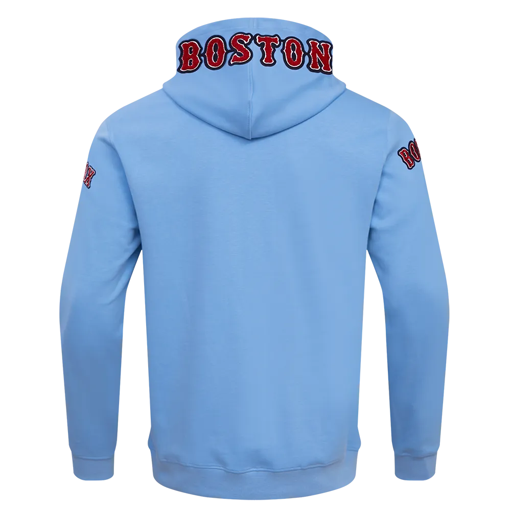 MLB BOSTON RED SOX CLASSIC CHENILLE MEN'S PO HOODIE (UNIVERSITY BLUE)