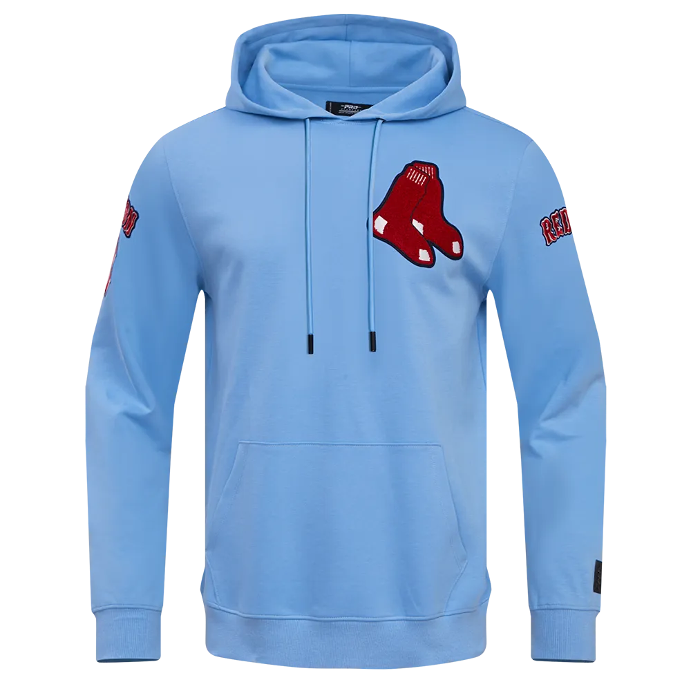 MLB BOSTON RED SOX CLASSIC CHENILLE MEN'S PO HOODIE (UNIVERSITY BLUE)