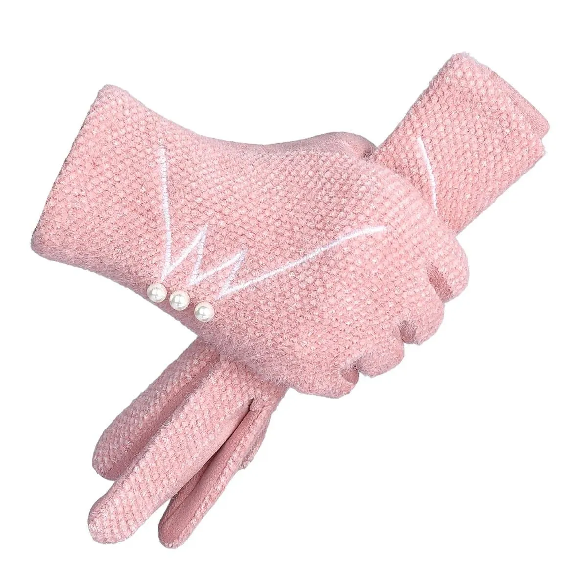 Pink Touchscreen Gloves for Women - Fashionable & Functional