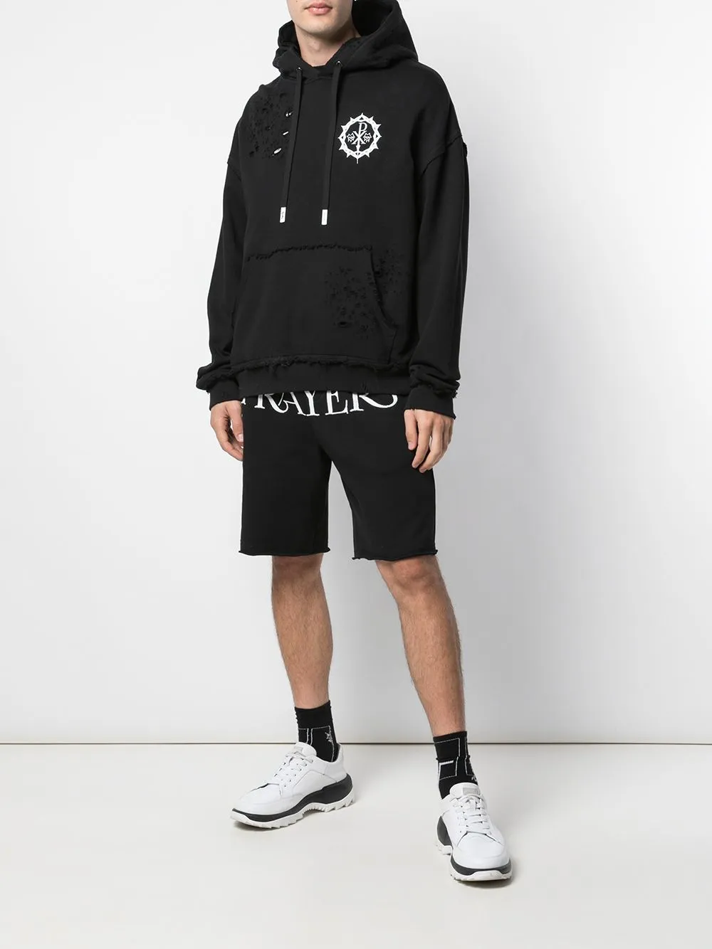 POISON DROP SHOULDER HOODIE BLACK