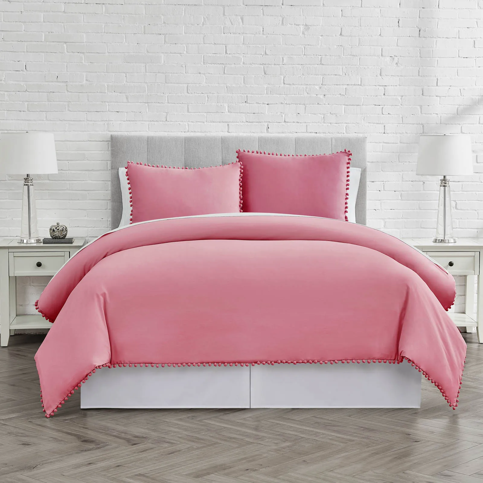 Pom-Pom Duvet Cover Set