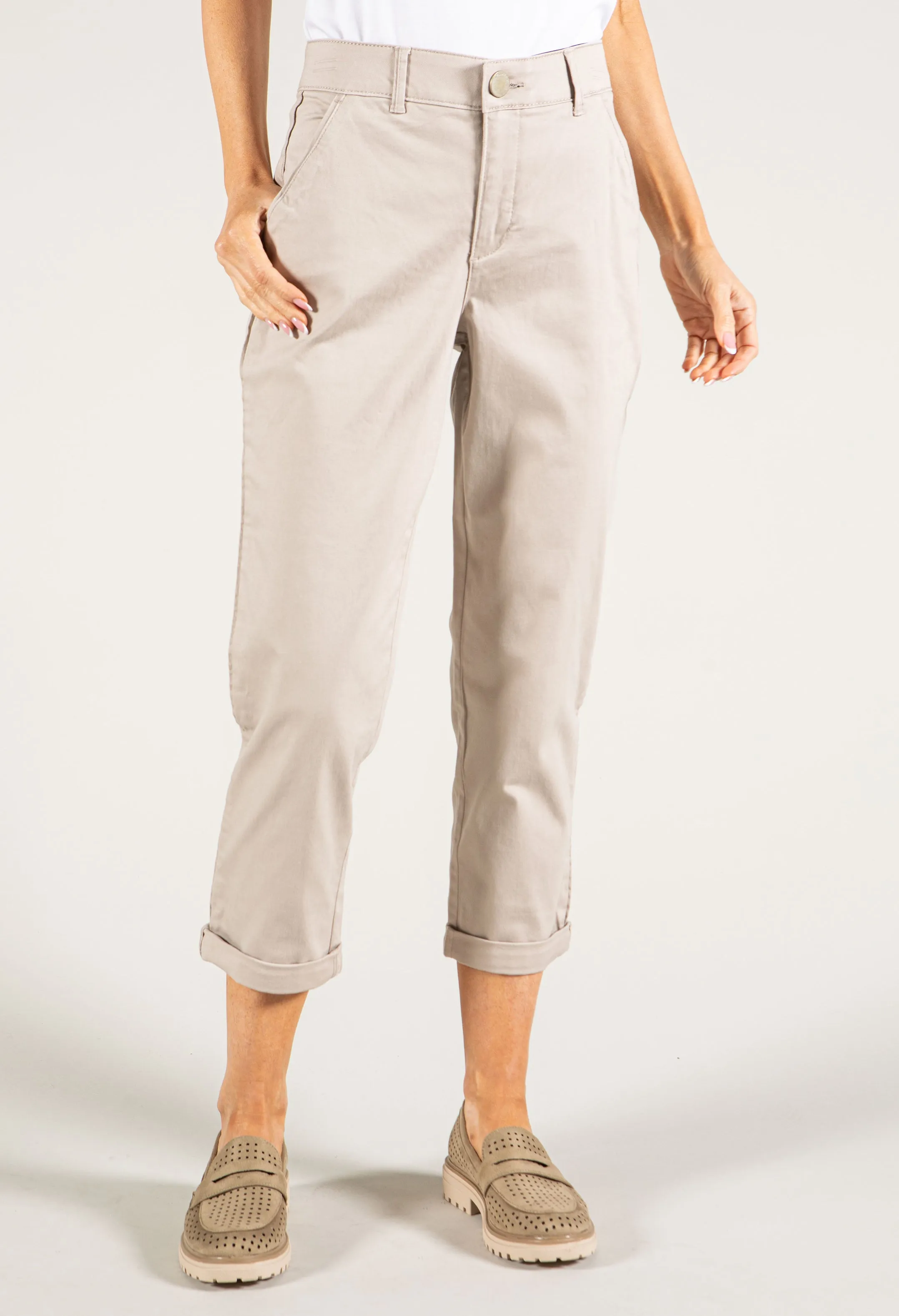 "Ab" Solution® High Rise Roll Cuff Trouser