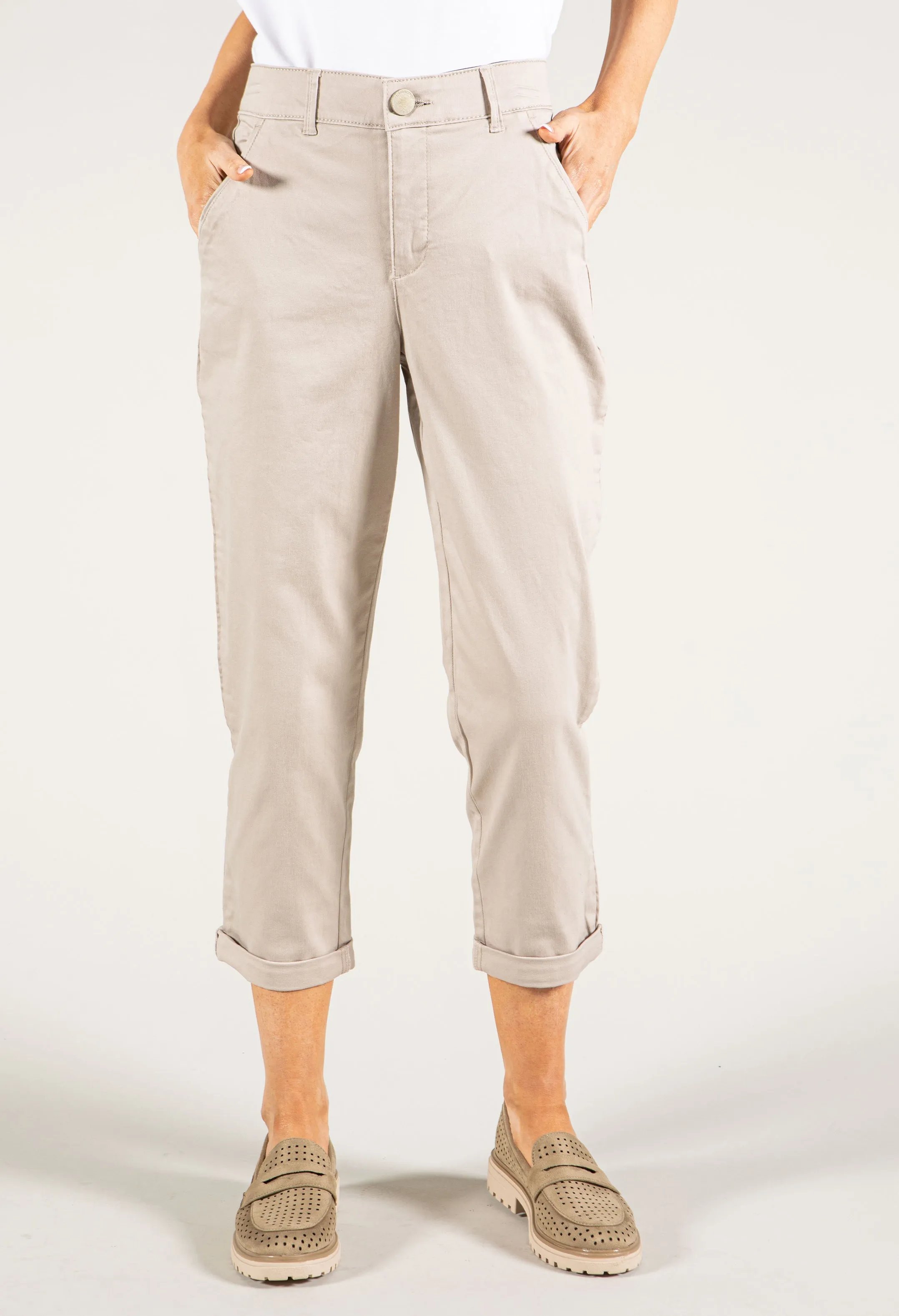 "Ab" Solution® High Rise Roll Cuff Trouser