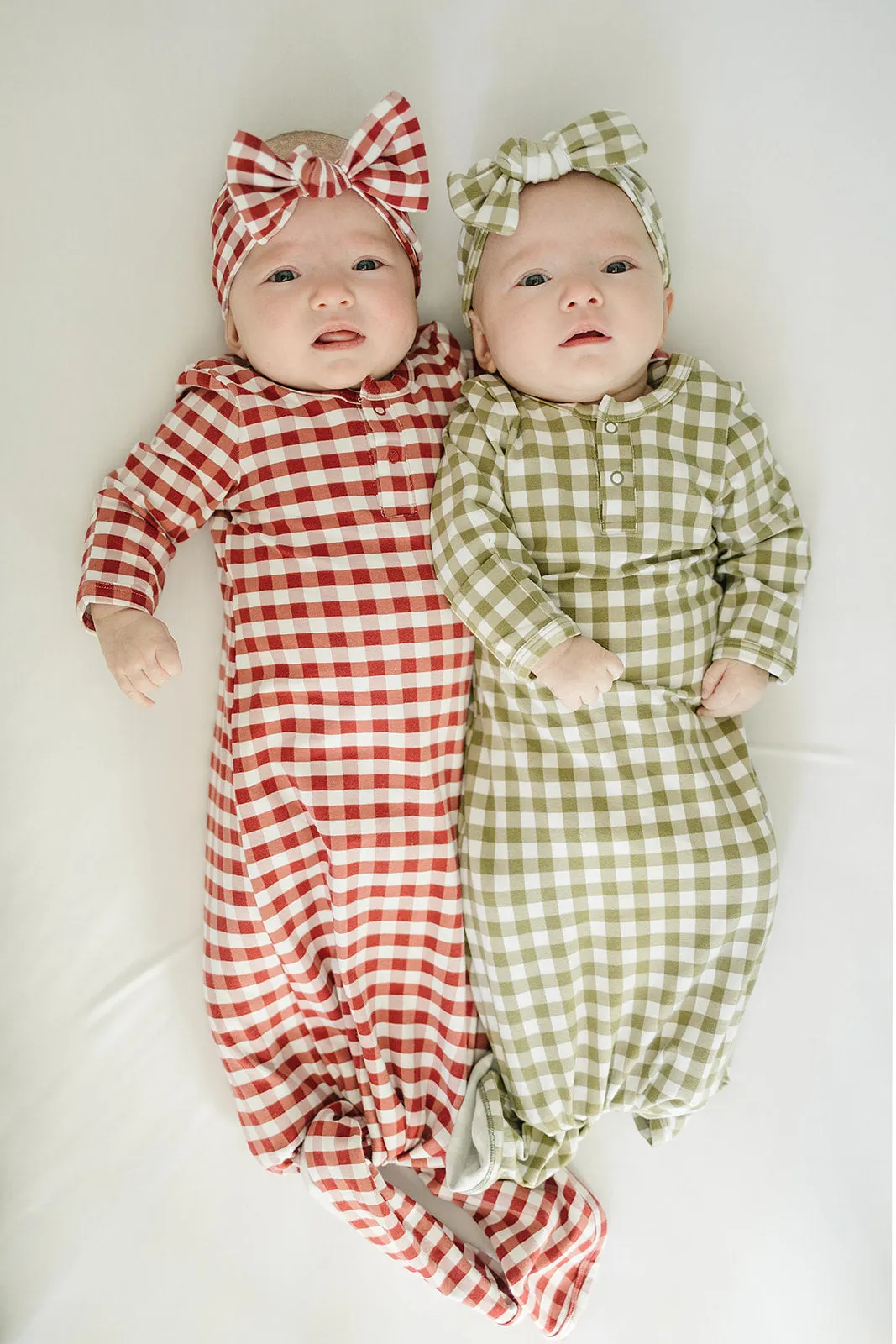 Red Gingham Knot Gown