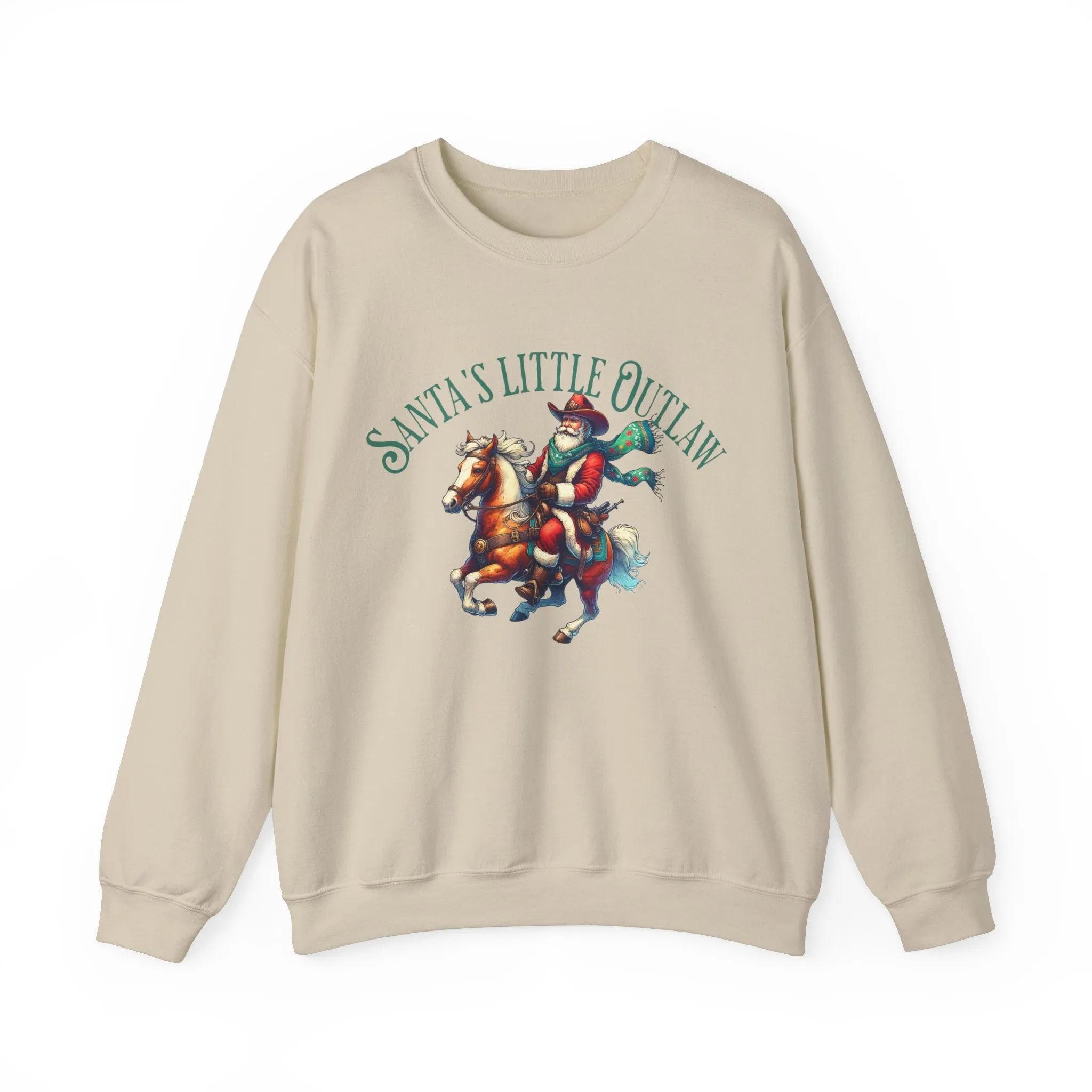 Santa's Little Outlaw Sweatshirt, Country Sweater, Christmas Sweater