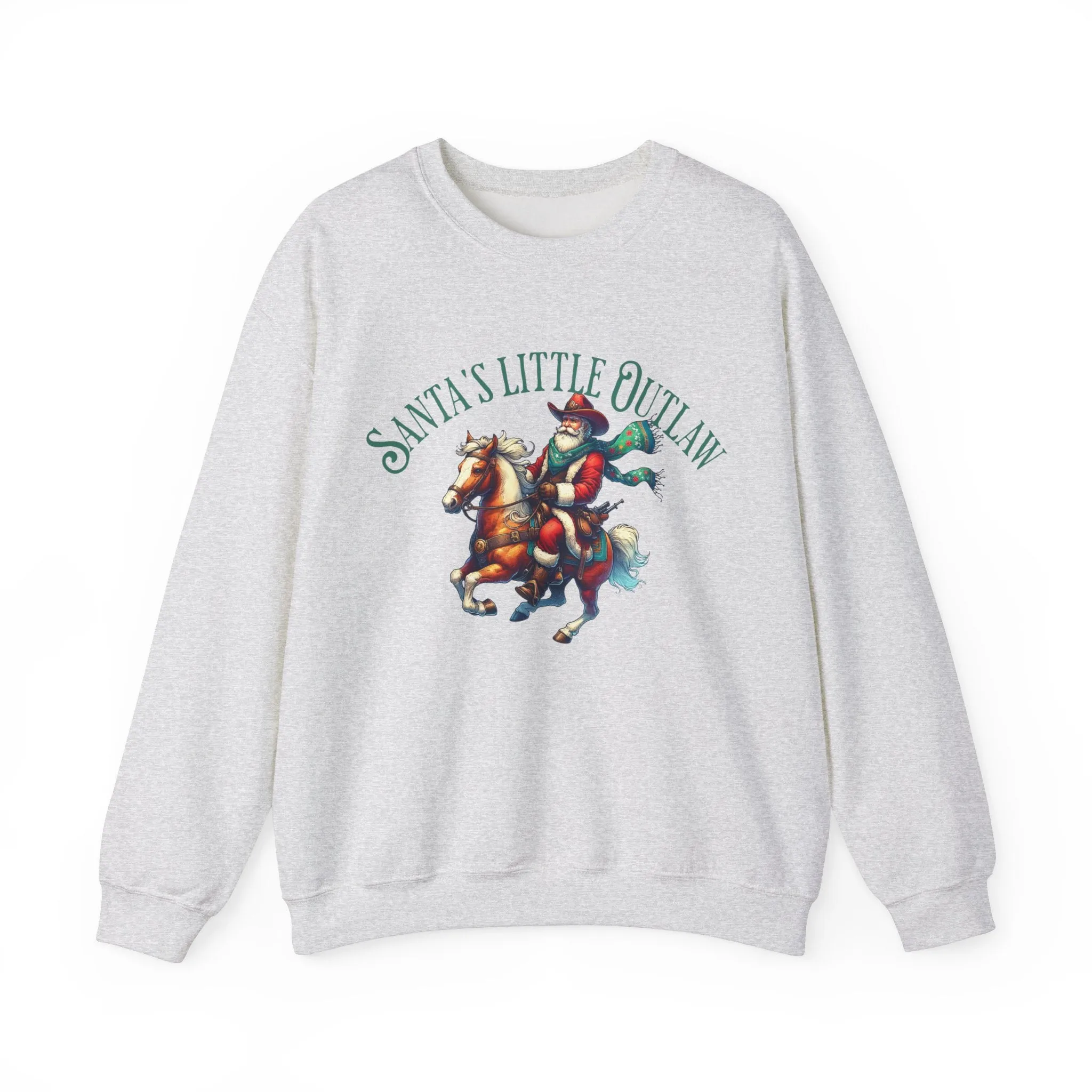 Santa's Little Outlaw Sweatshirt, Country Sweater, Christmas Sweater