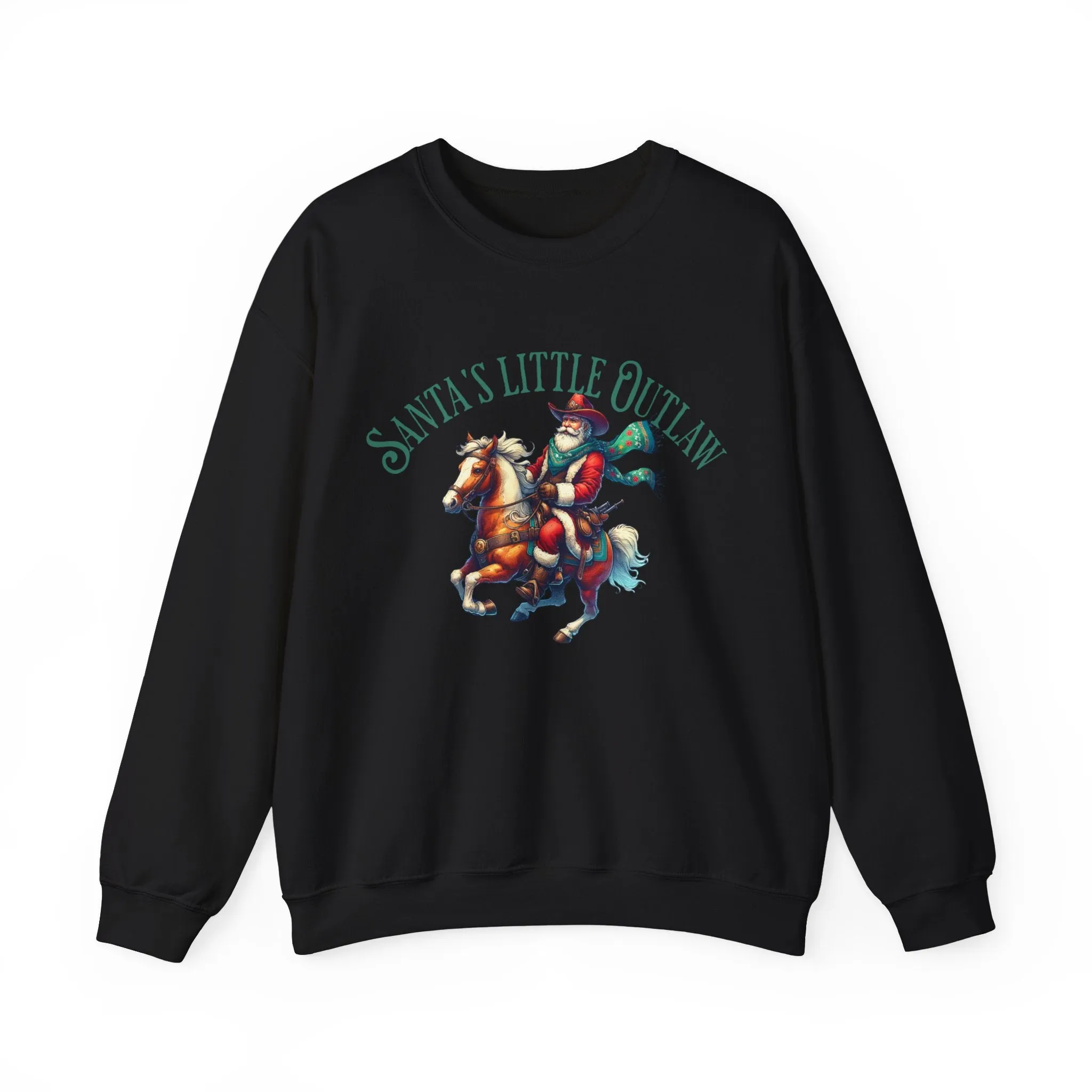 Santa's Little Outlaw Sweatshirt, Country Sweater, Christmas Sweater