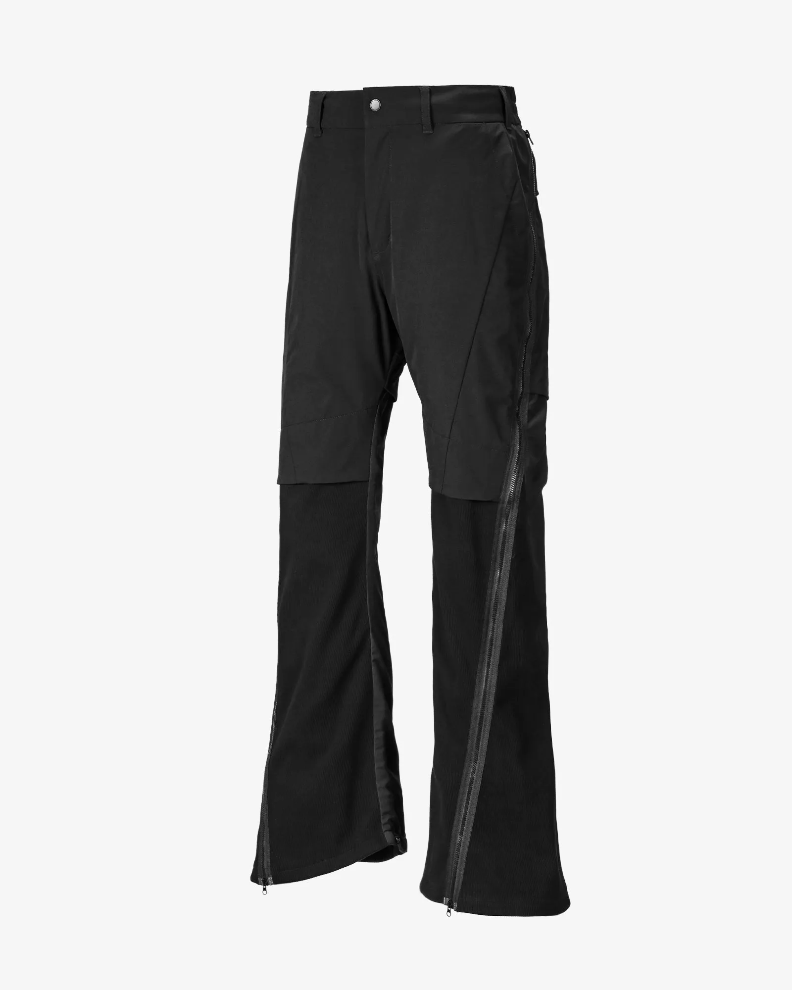 Split Zippered Flared Pants