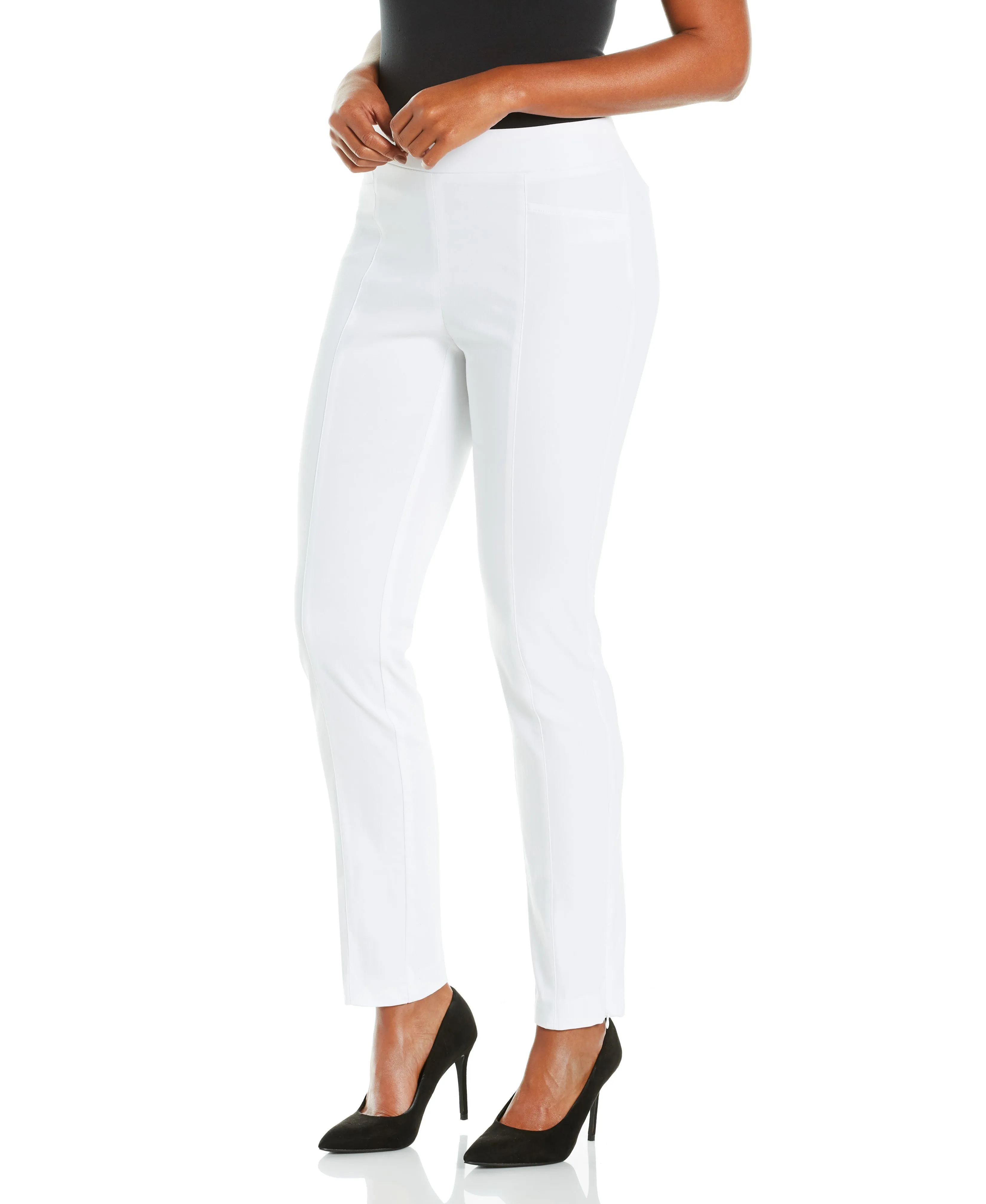 Stretch Slim Leg Front Seam Pant - Comfort Fit