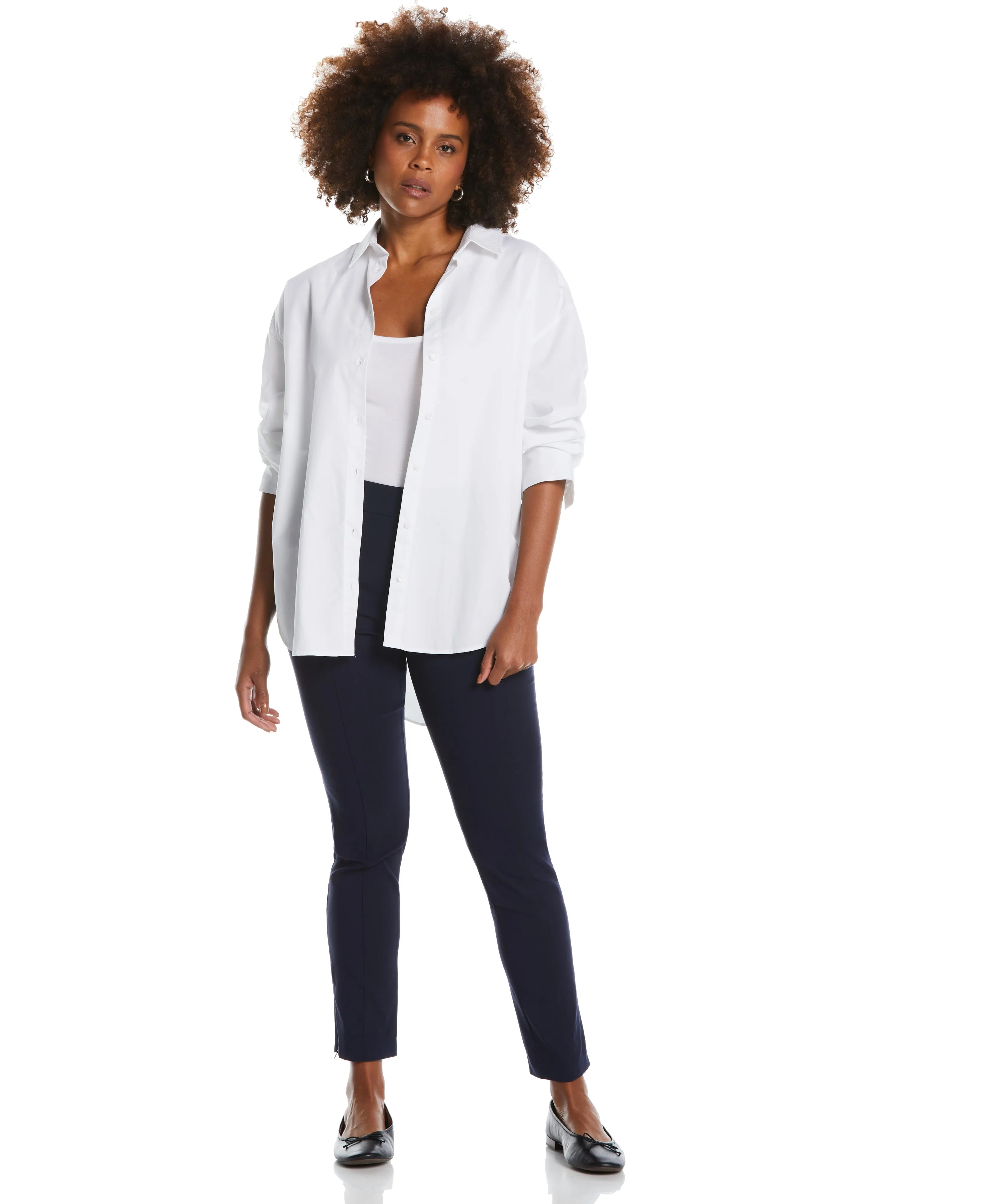 Stretch Slim Leg Front Seam Pant - Comfort Fit