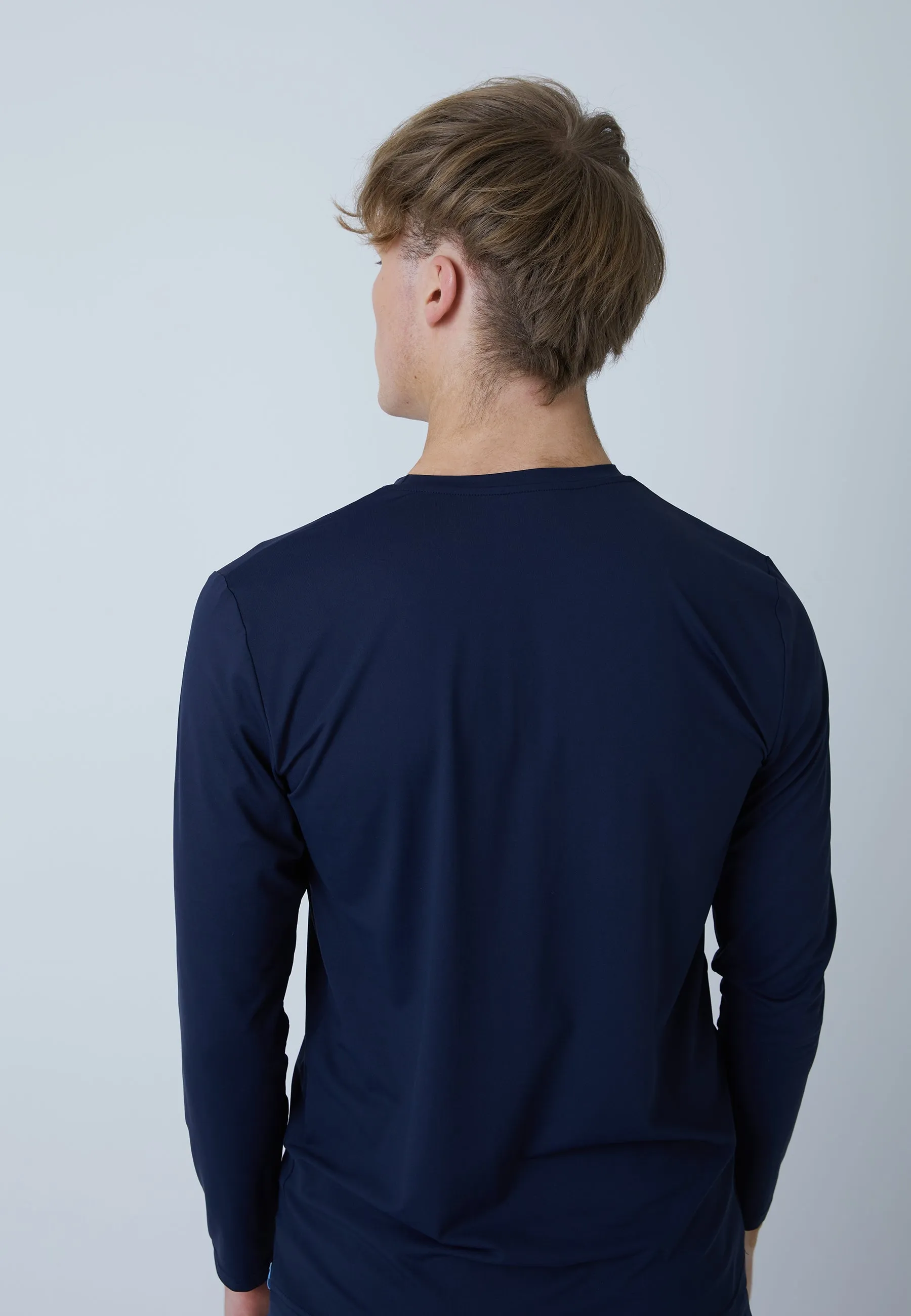 Tennis Longsleeve Shirt, navy blue