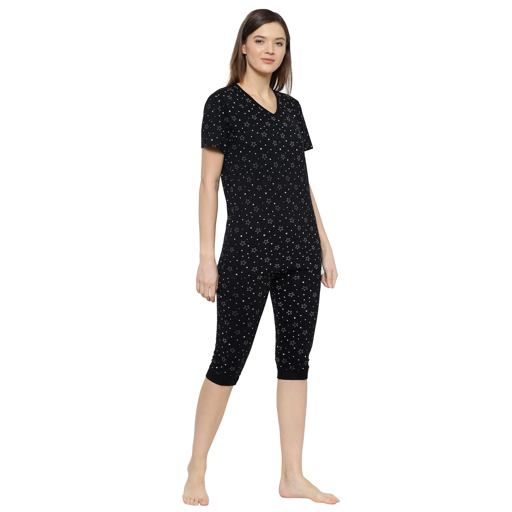 Vimal Jonney Black Women's Night Suit