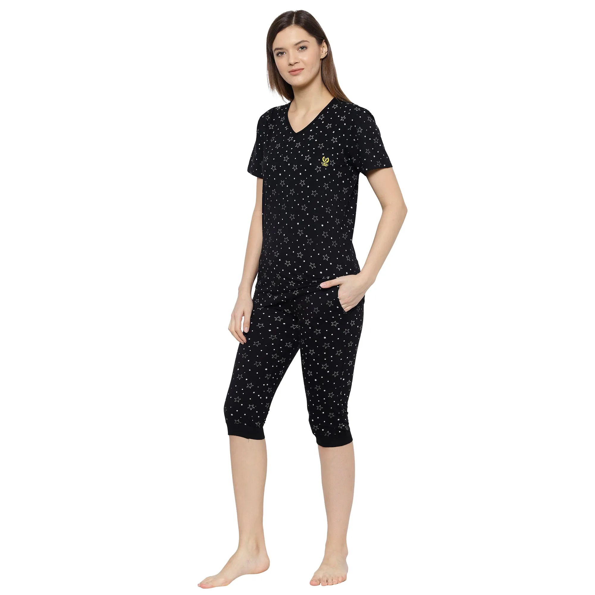 Vimal Jonney Black Women's Night Suit