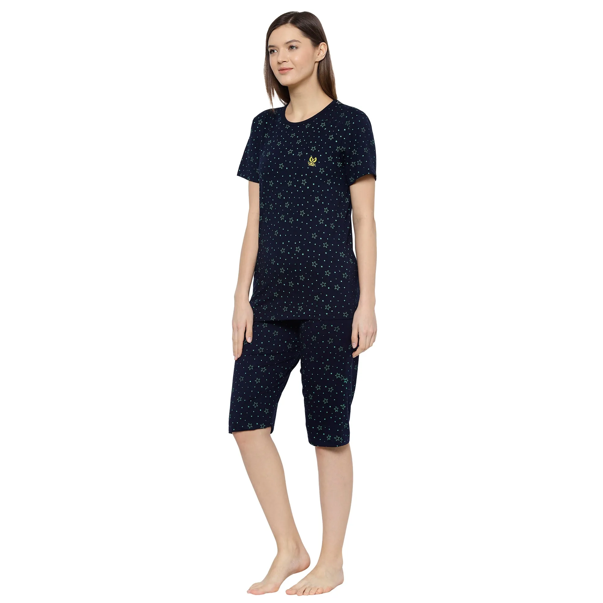 Vimal Jonney Blue Women's Night Suit