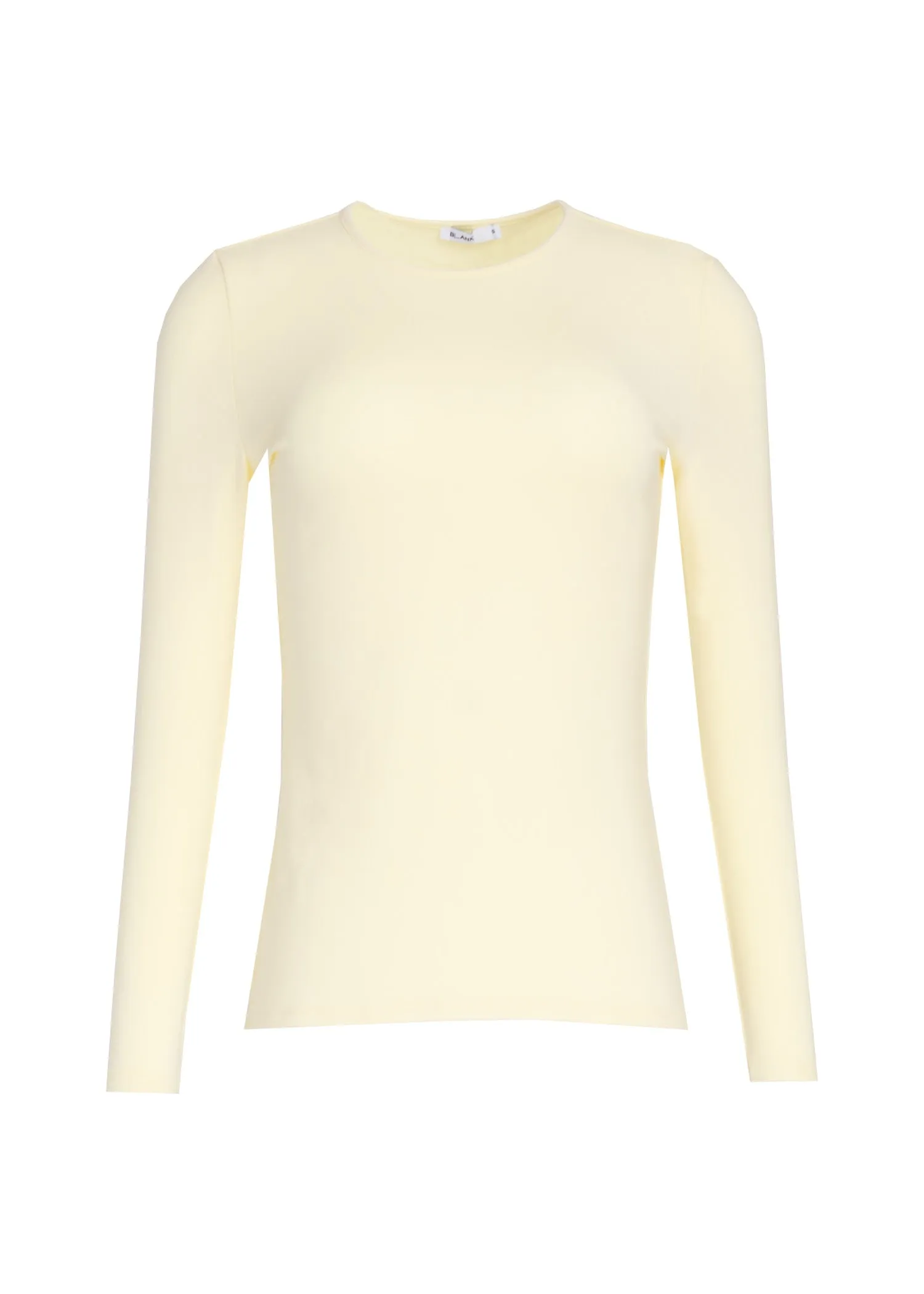 Yellow Solid Long Sleeve Round Neck T-Shirt