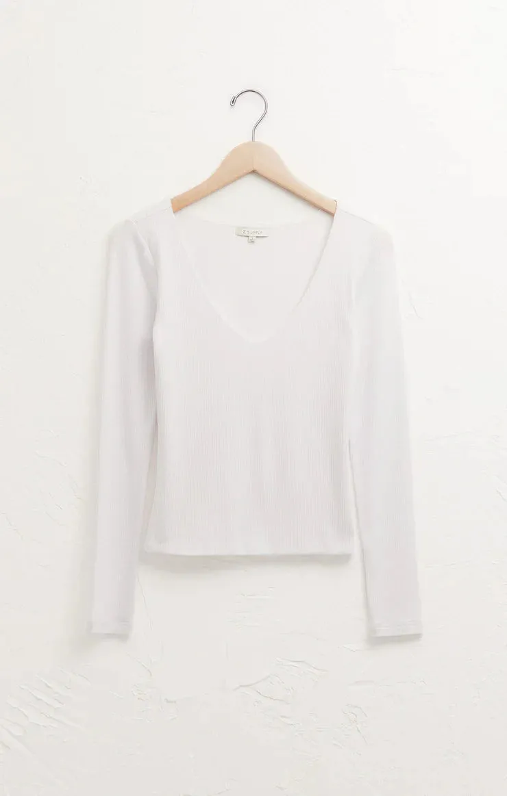 Z Supply ‘Aden V-neck Rib Top’